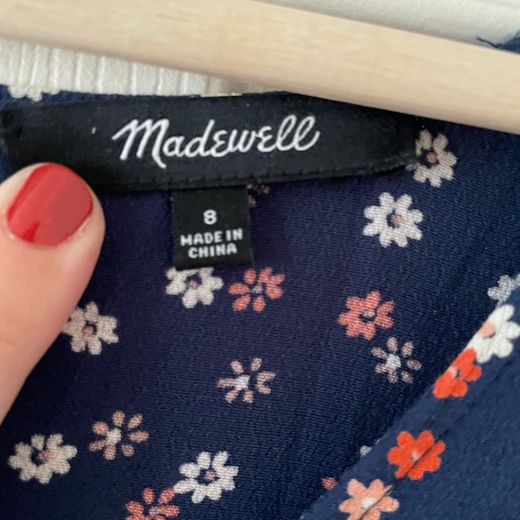 Madewell Button-front tie sleeve mini dress - Picture 7 of 8